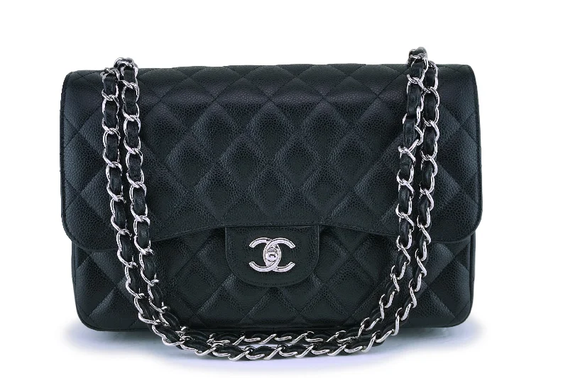 Chanel Lightweight Handbag for Daily ErrandsChanel Black Caviar Jumbo Classic Double Flap Bag SHW