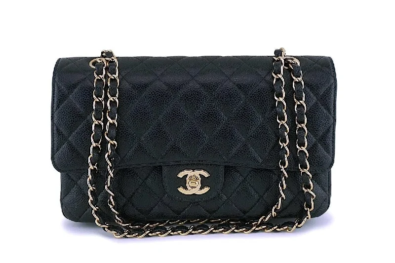 Chanel Luxury Handbag for High - End EventsChanel Black Caviar Medium Classic Double Flap Bag 24k GHW