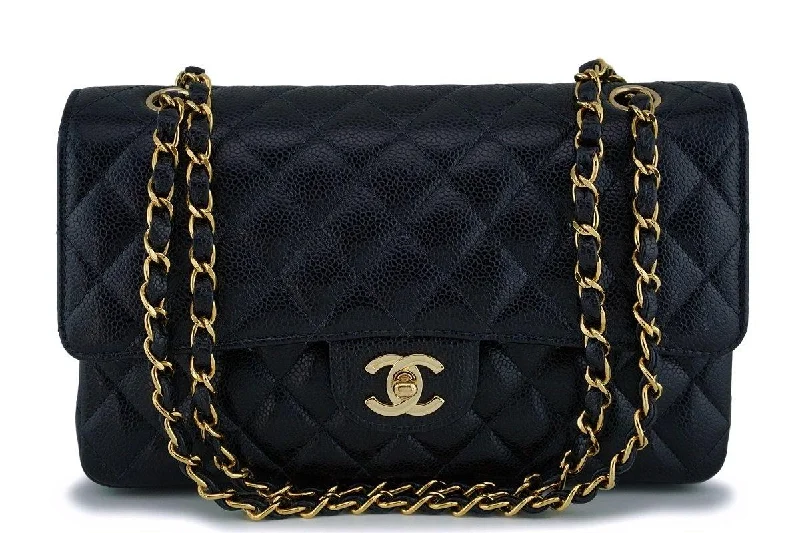 Chanel Colorful Handbag for Spring OutfitsChanel Black Caviar Medium Classic Double Flap Bag 24k GHW