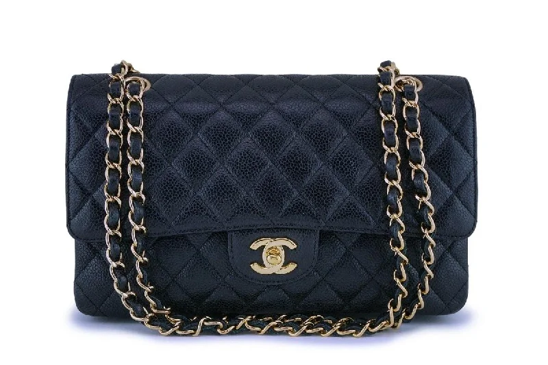 Chanel Luxury Handbag for High - End EventsChanel Black Caviar Medium Classic Double Flap Bag 24k GHW