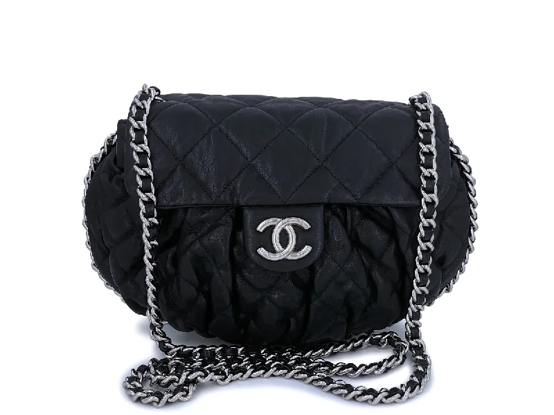 Chanel Quilted Leather Shoulder Bag for FashionistasChanel Black Chain Around Crossbody Flap Bag Medium