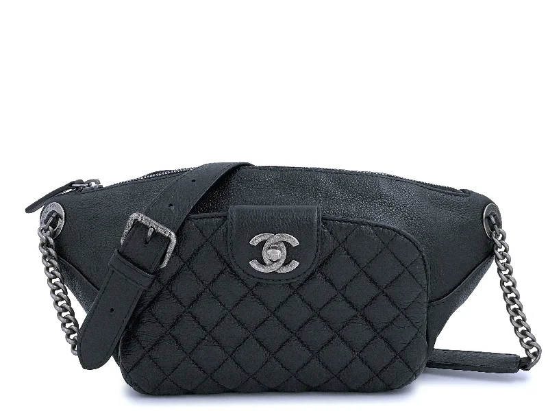 Chanel Colorful Handbag for Spring OutfitsChanel Black Grained Calfskin Quilted Classic Front Pocket Fanny Pack Belt Bag RHW