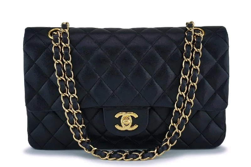 Chanel Lightweight Handbag for Daily ErrandsChanel Black Lambskin Medium Classic Double Flap Bag 24k GHW