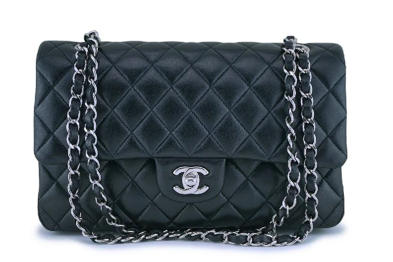 Chanel Black Handbag for Business MeetingsChanel Black Lambskin Medium Classic Double Flap Bag SHW