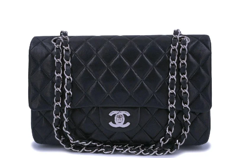 Chanel Black Handbag for Business MeetingsChanel Black Lambskin Medium Classic Double Flap Bag SHW