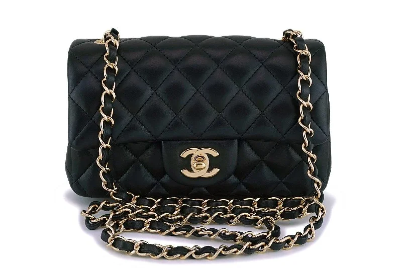 Chanel Classic Flap Bag for Evening PartyChanel Black Lambskin Rectangular Mini Classic Flap Bag GHW