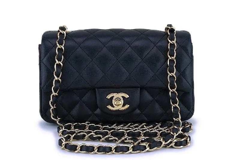 Chanel Quilted Leather Shoulder Bag for FashionistasChanel Black Lambskin Rectangular Mini Classic Flap Bag GHW