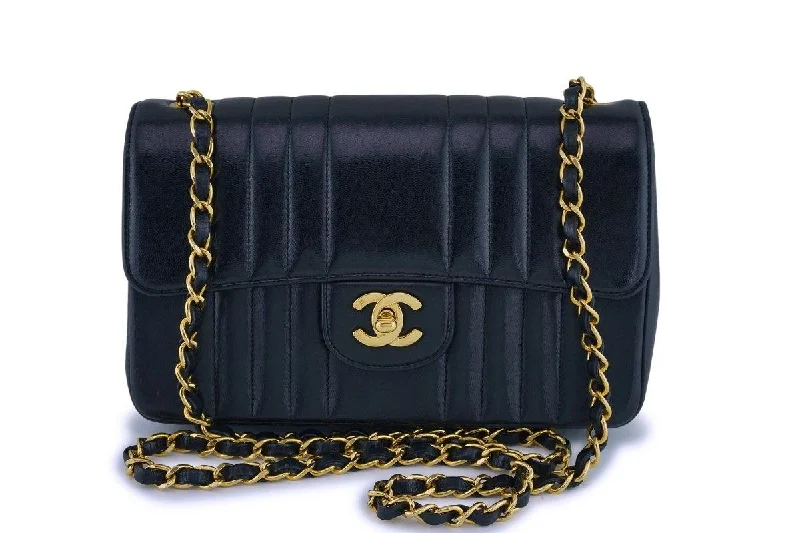 Chanel Luxury Handbag for High - End EventsChanel Vintage Black Lambskin Small Mademoiselle Classic Flap Bag 24k GHW