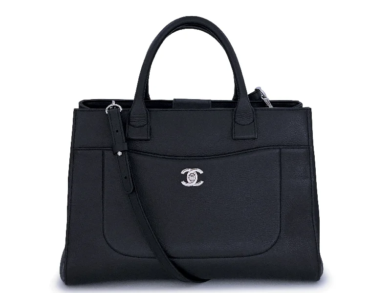 Chanel New Arrival Handbag with Gold HardwareChanel Black Calfskin Neo Executive Shopper Tote Bag w Strap Caviar