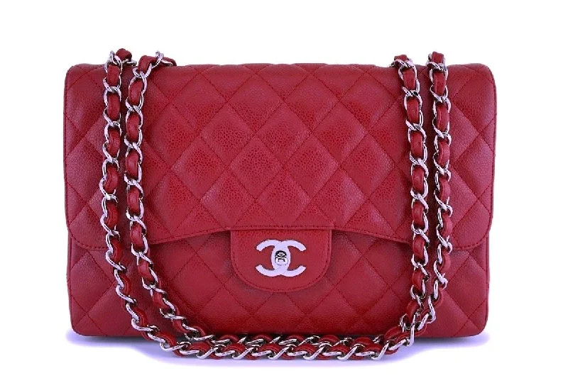 Chanel Quilted Leather Shoulder Bag for FashionistasChanel Red Caviar Jumbo Classic Flap Bag SHW