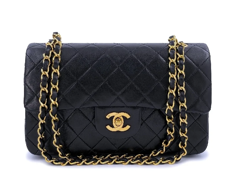 Chanel All - Match Handbag for Versatile StylingChanel Vintage 1989 Small Classic Double Flap Bag Black Lambskin 24k GHW