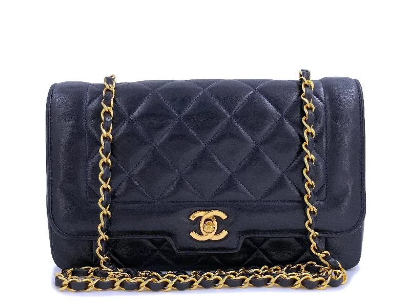 Chanel New Arrival Handbag with Gold HardwareChanel Vintage 1990 Geometric Diana Bag 24k GHW Midnight Blue-Black