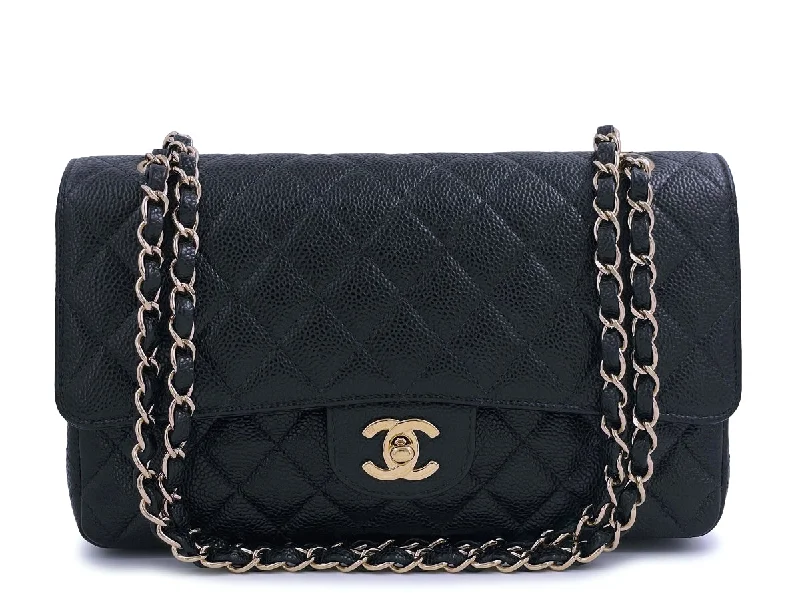 Chanel All - Match Handbag for Versatile StylingChanel Vintage 2002 Black Caviar Medium Classic Double Flap Bag 24k GHW