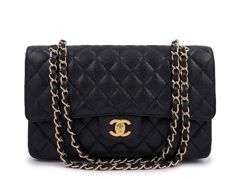 Chanel Chain Strap Handbag for Everyday UseChanel Vintage Black Caviar Medium Classic Double Flap Bag 24k GHW