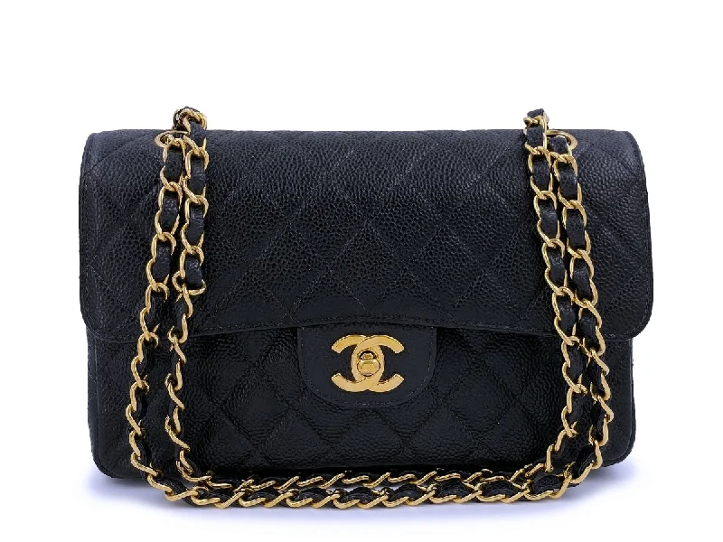 Chanel Black Handbag for Business MeetingsChanel Vintage Black Caviar Small Classic Double Flap Bag 24k GHW