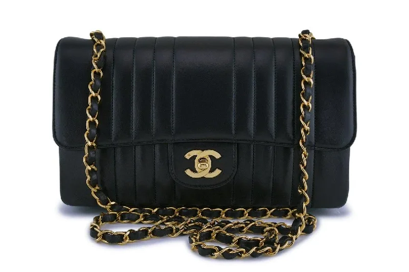 Chanel Lightweight Handbag for Daily ErrandsChanel Vintage Black Lambskin Medium Mademoiselle Classic Flap Bag 24k GHW