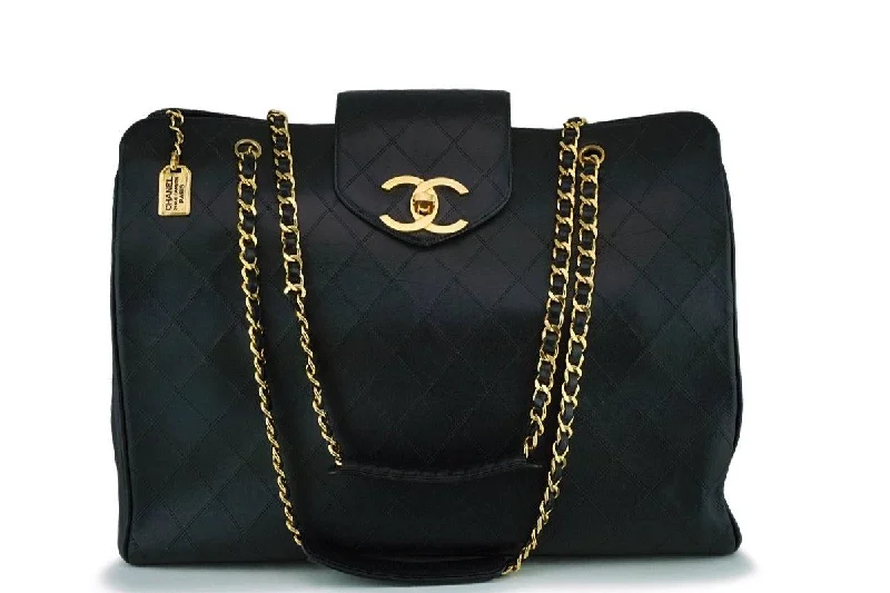 Chanel Limited Edition Handbag for CollectorsChanel Vintage Black Weekender Supermodel XL Shopper Tote Bag 24k GHW