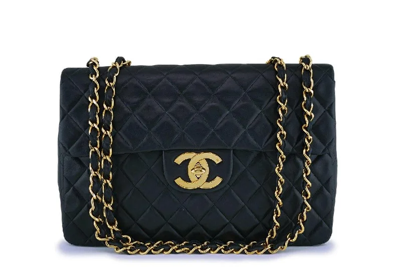 Chanel Luxury Handbag for High - End EventsChanel Vintage Maxi Classic Flap Bag "Jumbo XL" 24k GHW