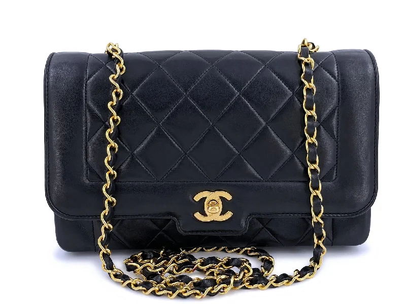 Chanel All - Match Handbag for Versatile StylingChanel Vintage Medium Diana Flap Bag 24k GHW Lambskin