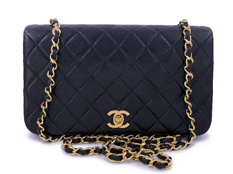 Chanel Chain Strap Handbag for Everyday UseChanel Vintage Midnight Black Timeless Classic Full Flap Bag 24k GHW