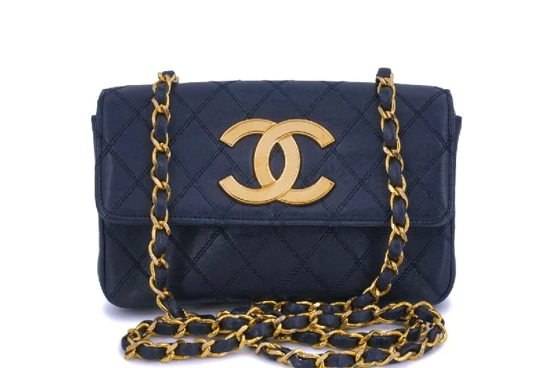 Chanel Black Handbag for Business MeetingsChanel Vintage Navy Blue Rectangular Mini Flap Bag 24k GHW