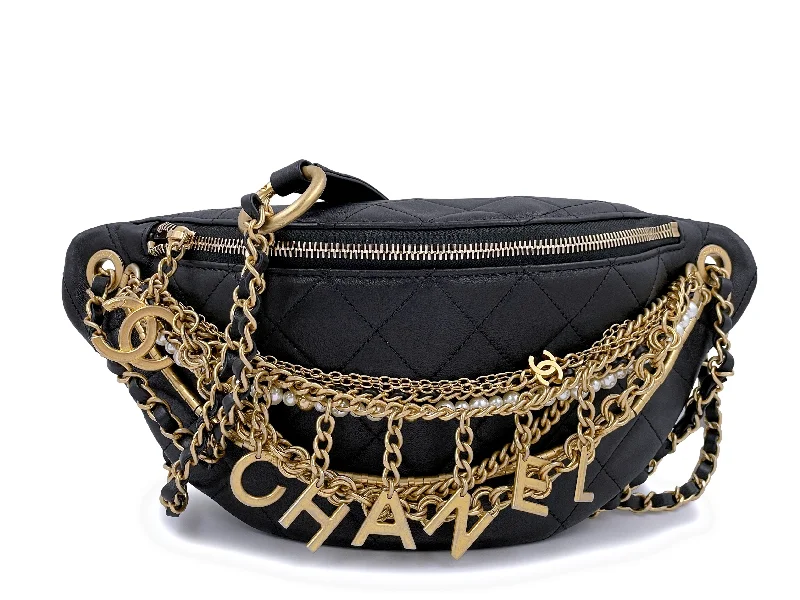 Chanel Limited Edition Handbag for CollectorsLimited Chanel 19A All About Chains Waist Bag Fanny Pack Black