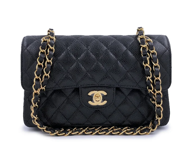 Chanel Quilted Leather Shoulder Bag for FashionistasNIB Chanel Small Caviar Classic Double Flap Bag Black GHW