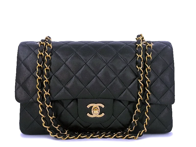 Chanel All - Match Handbag for Versatile StylingPristine Chanel 1994 Vintage Black Medium Classic Double Flap Bag 24k GHW Lambskin