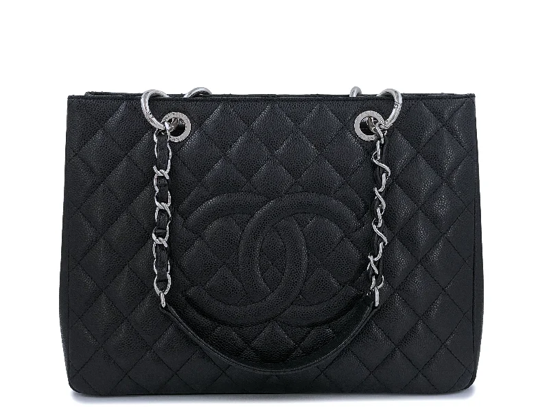 Chanel Small Crossbody Bag for TravelPristine Chanel Black Caviar Grand Shopper Tote GST Bag SHW