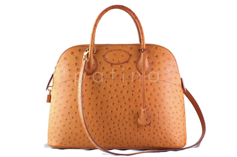 Affordable Replica - Quality Hermes - Inspired BagsHermes Cognac 35/37cm Bolide Shoulder Tote Bag