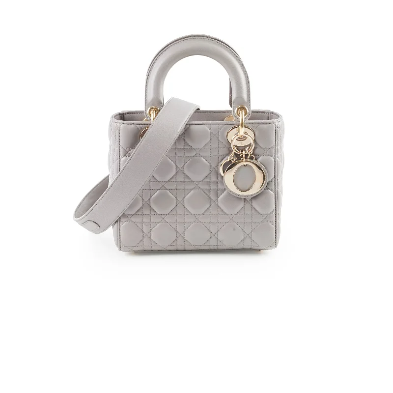 Christian Dior handbags with a removable shoulder strap for versatilityChristian Dior Small Lady Dior ABC Grey