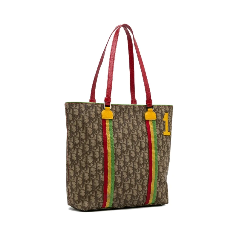 Christian Dior tote bags with a double - handle and shoulder - strap optionDior Diorissimo Rasta Tote Bag (SHG-FY52XA)