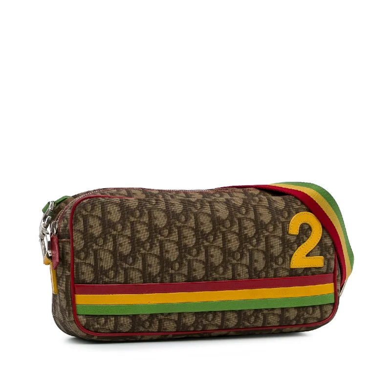 Christian Dior handbags with a back - pocket for quick storageDior Diorissimo Rasta Trotter Crossbody (ZhnKE4)