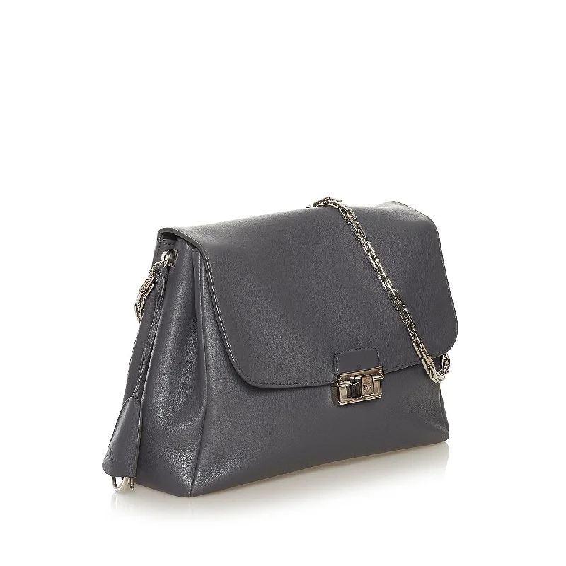 Christian Dior Saddle bags with a patent leather finish for a shiny lookDior Diorling Leather Shoulder Bag (SHG-34823)