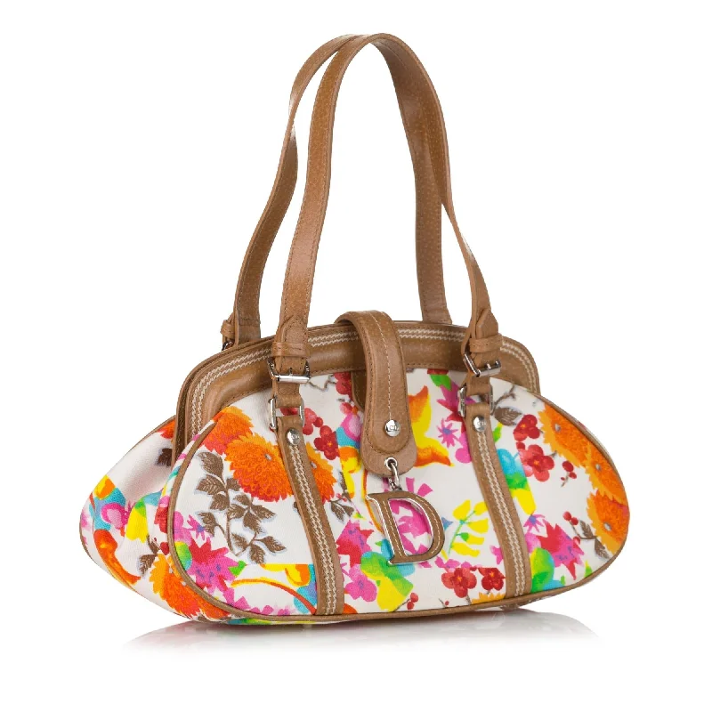 Trendsetting Christian Dior crossbody bags with a colorful strapDior Floral Detective Canvas Handbag (SHG-32315)