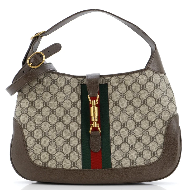 x Gucci The Hacker Project Jackie 1961 Hobo BB Coated Canvas Medium