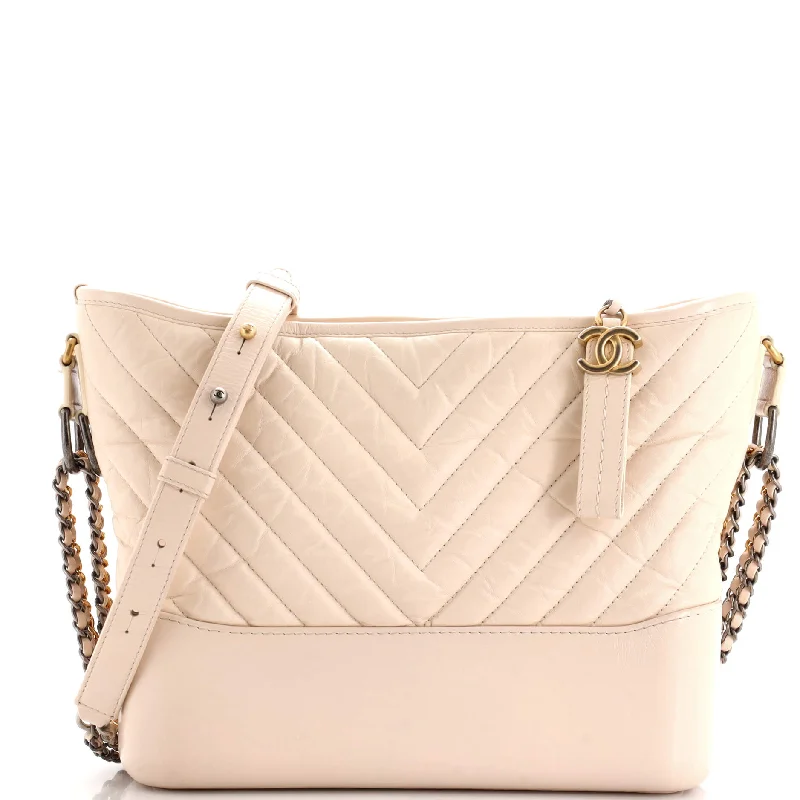 Gabrielle Hobo Chevron Aged Calfskin Medium