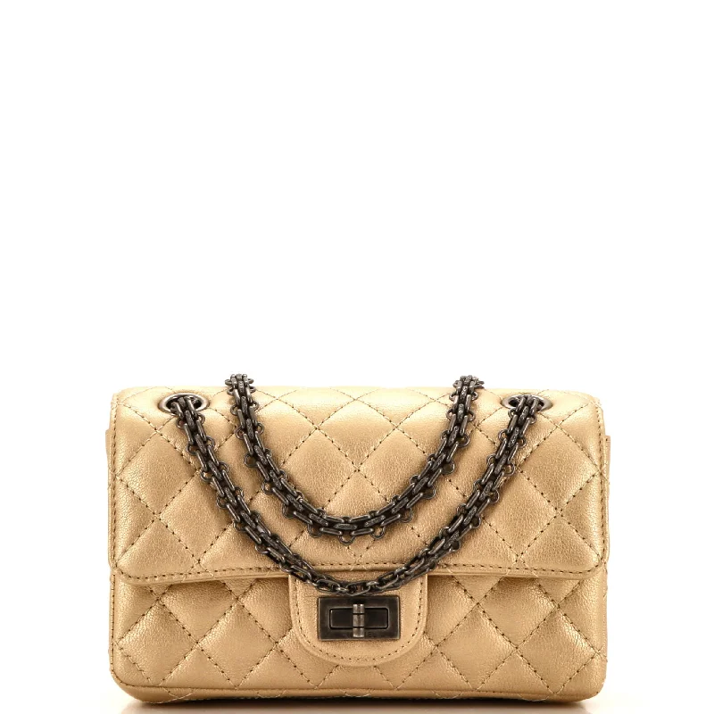 Reissue 2.55 Flap Bag Quilted Metallic Calfskin Mini