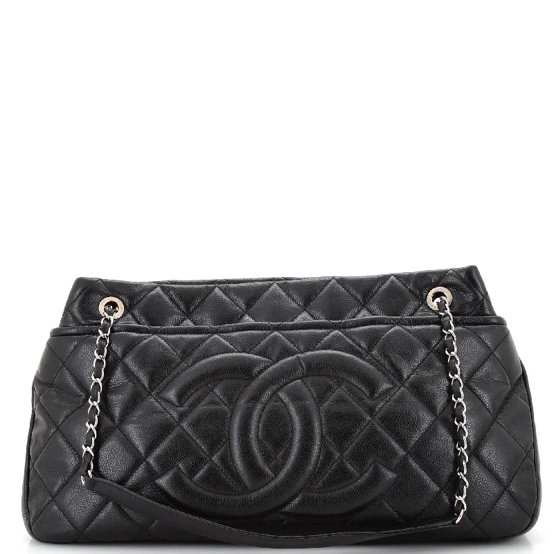 Timeless CC Soft Tote Quilted Caviar Medium