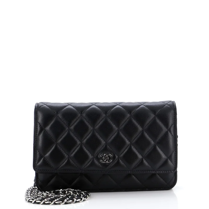 Wallet on Chain Quilted Lambskin