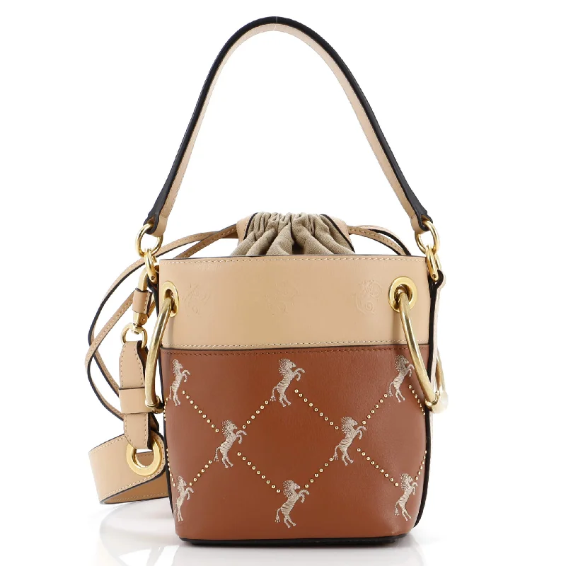 Roy Bucket Bag Embroidered Leather Mini