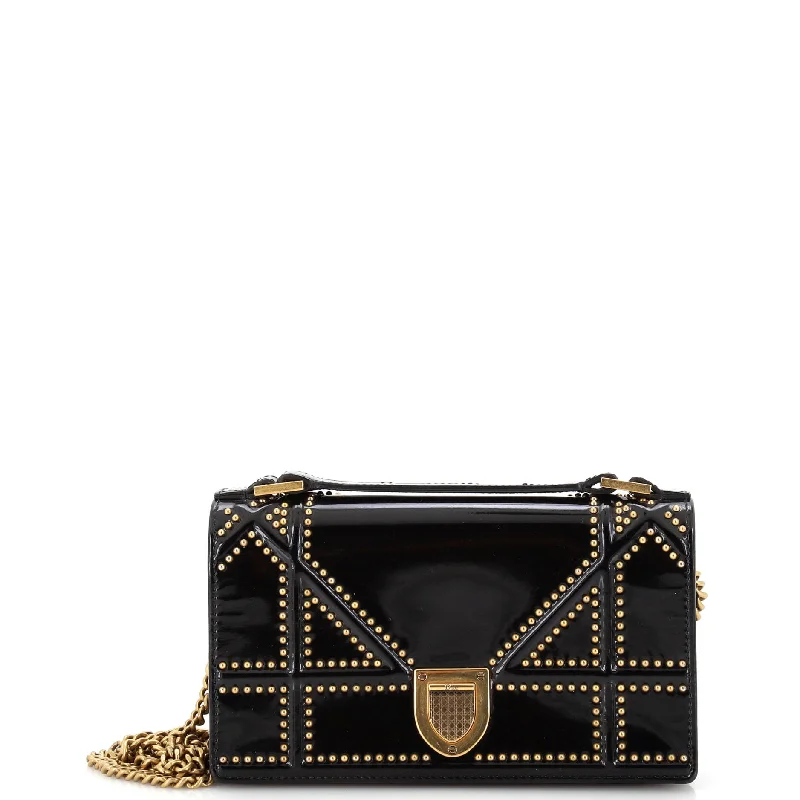 Diorama Chain Flap Clutch Studded Patent