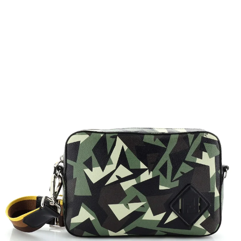 Camouflage Crossbody Messenger Bag Printed Leather