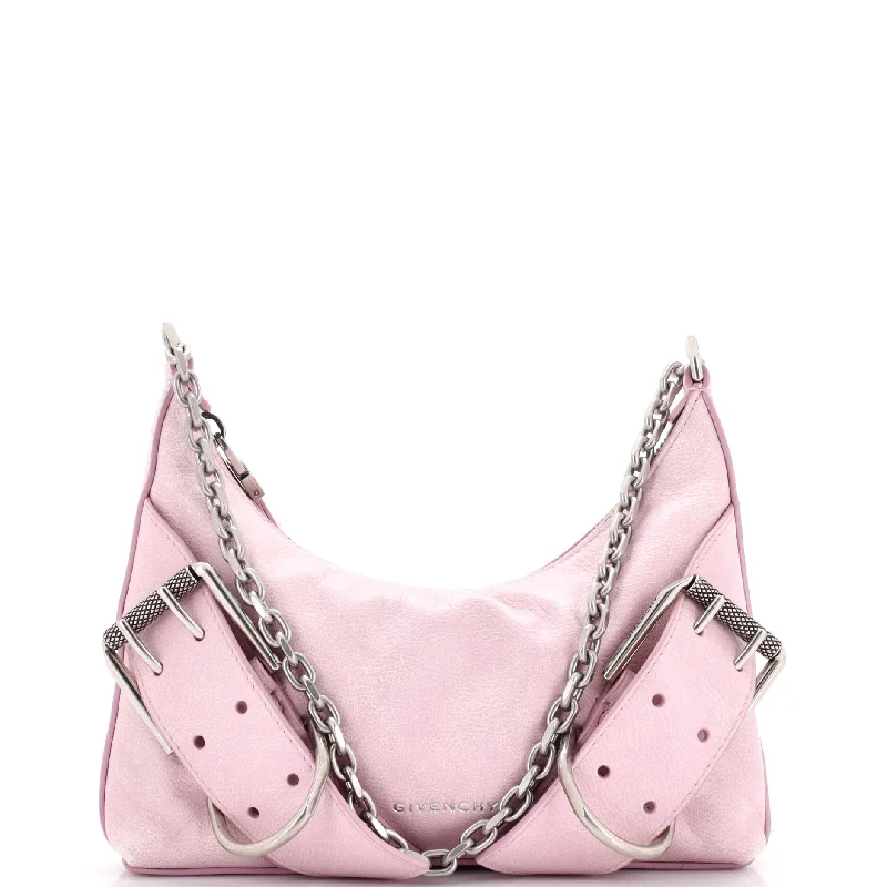 Voyou Boyfriend Chain Shoulder Bag Aged Leather Small