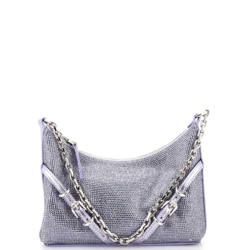 Voyou Shoulder Bag Crystal Embellished Satin Mini