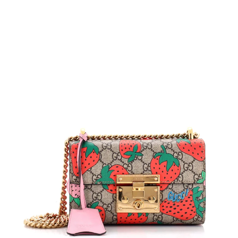 Padlock Shoulder Bag Printed GG Coated Canvas Small