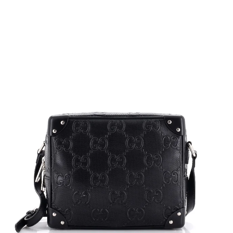 Trunk Shoulder Bag GG Embossed Leather