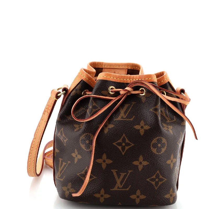 Noe Handbag Monogram Canvas Nano