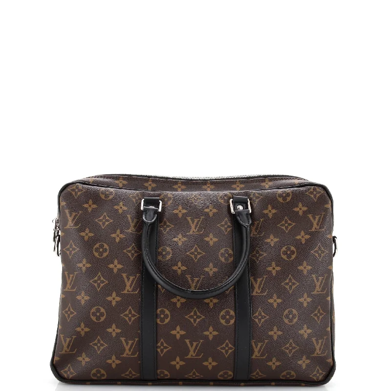 Porte-Documents Voyage Briefcase Macassar Monogram Canvas PM