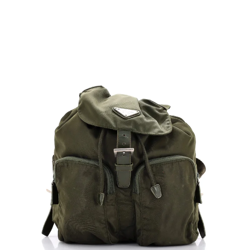 Double Front Pocket Backpack Tessuto Small